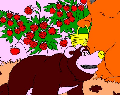 Маша и Медведь раскраска 6
